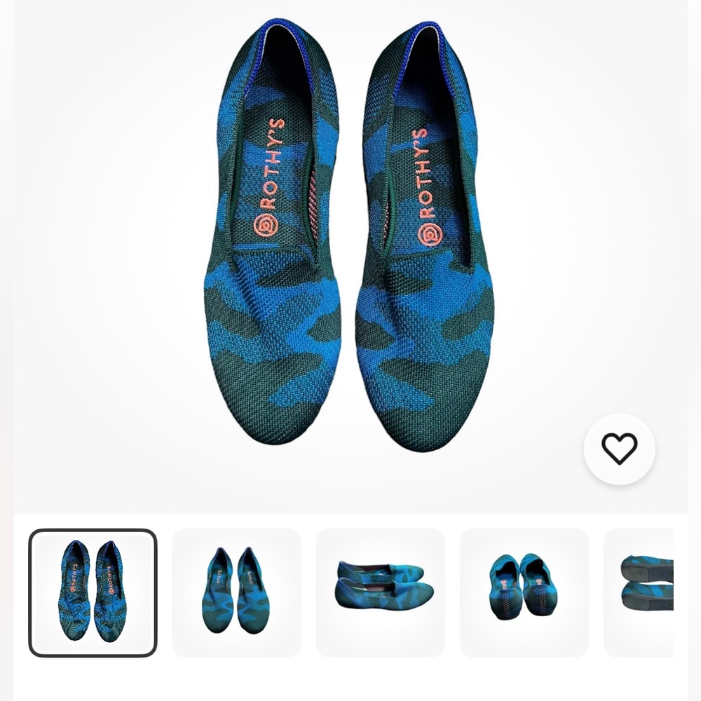 Rothy's Teal Camo Women's Loafers size9